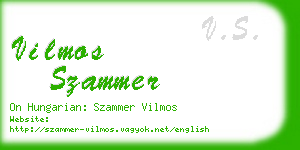 vilmos szammer business card